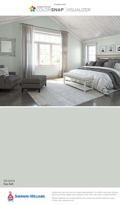 an image of a bedroom with green walls and white carpeted flooring in the room