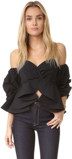 ONE by STYLEKEEPERS Reveal & Conceal Off Shoulder Top Black Off Shoulder Top, Sweetheart Neckline Top, Glam Tops, Arrowhead Necklace, Christmas Outfits Women, Corset Style Tops, Black Off Shoulder, Tan Shoes, Off Shoulder Crop Top