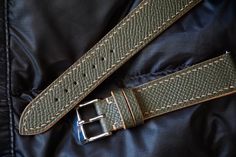 * When ordering please let me know a contact telephone number for shipping. Thank you. The outdoors man in you will appreciate this strap. It is in a handsome moss green epsom with tan stitching and sides. Great for any tool or vintage explorer watches you might have. Let the watches be in their element. This leather is a calf leather and is used extensively in many Hermes products as they co-own the tannery and produce some of the be best leathers in the world. The leather has a beautiful embos Adjustable Green Bracelet Strap Watch Accessories, Luxury Green Watch Accessories With Leather Strap, Green Leather Watch Bands With Bracelet Strap, Hermes Products, Vintage Explorer, Green Leather Watch Strap, Outdoors Man, Brown Watch Strap, Vintage Military Watches