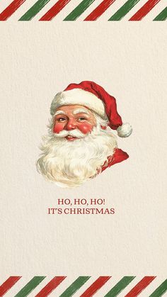 a christmas card with santa claus on it