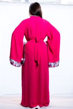 pink long nightgown Pink Sleepwear With Kimono Sleeves For Spring, Pink Spring Robe For Loungewear, Pink Feminine Robe For Spring, Pink V-neck Maxi Dress For Loungewear, Long Pink Robe For Spring, Pink Long Robe For Spring, Fitted Long Sleeve Pink Robe, Pink Fitted Long Sleeve Robe, Pink Feminine Spring Robe