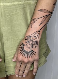 a person with a tattoo on their hand