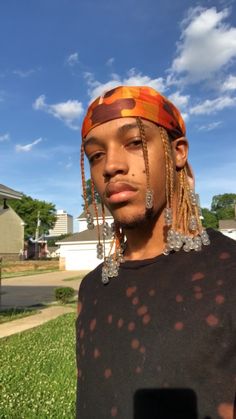 Blonde Twists Men, Durag With Braids, Native Braids Hairstyles, Durags Men Fashion, Cornrows Box Braids, Cornrow Styles For Men, Y2k Braids