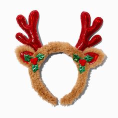 Claire's Reindeer Antlers Fuzzy Christmas Headband Reindeer Antlers, Christmas Headband, Over The Knee Socks, Fashionable Jewelry, Headband Styles, Jewelry And Accessories, Headband Hairstyles, Perfect Christmas, Green Stripes