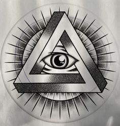 an all seeing symbol with the eye in it's center and rays coming out