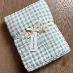 Dreamy Skies Baby - 6 Layer Gauze Blanket - Sage Gingham Gingham Blanket, Baby Registry Essentials, Gauze Blanket, Activity Mat, Cozy Season, Receiving Blankets, Rattles, All Toys, Tummy Time