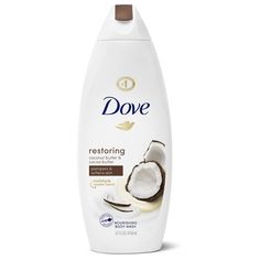 Looking for a skin cleanser that indulges your senses and pampers your skin? The #1 dermatologist rmended body wash, Dove Restoring Body Wash nourishes your skin and senses with creamy coconut butter and cocoa butter while leaving skin soft and smooth. This body wash is sulfate- and paraben-free with a mild, pH-balanced formula, making it a great body wash for dry skin unlike typical bath soap or shower gel. This body wash uses Dove Moisture Renew Blend, a combination of skin-natural nourishers Dove Shower Gel, Body Wash Dove, Body Shower Gel, Random Wishlist, Coconut Body Wash, Coconut Scent, Dove Body Wash, 2024 Wishlist, Skin Cleanser