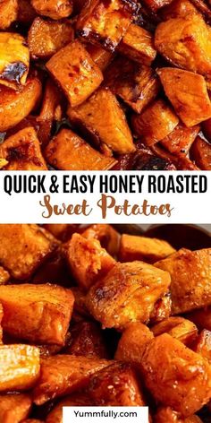 sweet potato and honey roasted sweet potatoes are the perfect side dish for any meal or appetizer