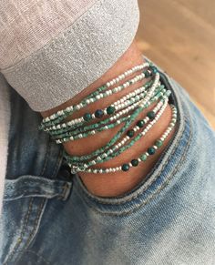 Boho chic wrap bracelet seed bead bracelet layering | Etsy Tila Bracelets, Chrysocolla Jewelry, Bracelet With Beads, Turquoise Bracelets, Wire Beads, Bracelet Layering, Styl Boho