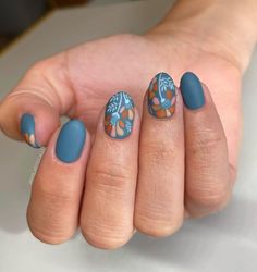 Easy Fall Nail Designs, Best Fall Nails, Autumn Manicure, Olive Nails, Swirl Nail Art, Natural Nails Manicure, Fall Nail Ideas, Trendy Nail Designs, Autumn Nail