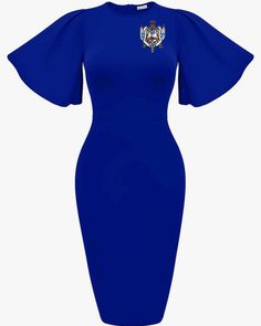 Sigma Gamma Rho Dress with sorority shield embroidered on the dress. This dress is SUPER comfortable This is a bodycon dress, you might need to go up a size! PLEASE check the size chart before purchasing this dress! This item can be exchanged! Please contact us for further information on exchanging this item Fitted Blue Dress With Bell Sleeves, Blue Fitted Dress With Bell Sleeves, Sigma Gamma Rho Shoes, Sigma Gamma Rho Shirts, Sigma Gamma Rho Gifts, Sigma Gamma Rho History, Sigma Gamma Rho Coats & Jackets, Sigma Gamma Rho, Zeta Phi Beta