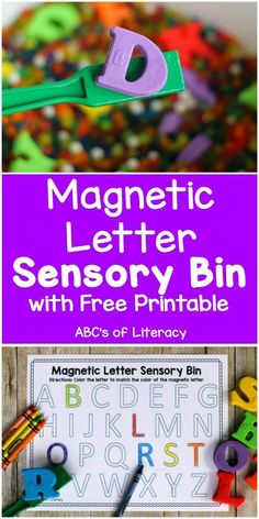 magnetic letter activity with free printables for kids