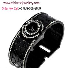 Gucci Watch Ladies 3.5ctw Diamonds Custom G Bezel Black Stainless Steel Ya112431.....More info: https://goo.gl/LvVmVB  If you need this Silver Crosses And Charms With CZ. Please contact:  Phone Call: +1 888-506-9909 Email: info@midwestjewellery.com  #fashion #luxury #Lifestyle #jewelry #rings #fashionista #fashionblogger #stylish #styleblogger #beautiful #style #Love #MWJewellery #gold #WomenJewelry #MenJewelry #Product #lion #wedding #womenfashion #jewelrydesign #womens Black Diamond Round Watch, Designer Black Diamond Watch, Luxury Diamond Watch With Rhinestones, Luxury Black Watch With Diamond Accents, Luxury Round Diamond Watch With Rhinestones, Luxury Round Cubic Zirconia Jewelry And Watches, Designer Black Diamond Watch With Diamond Hour Markers, Luxury Diamond Bling Jewelry And Watches, Elegant Black Diamond-accented Watch