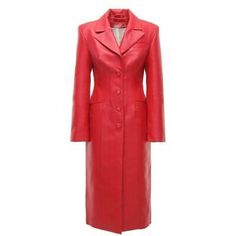 Trendy Fashion Brand New Luxury Women's Red Leather Trench Coat 100% Pure Sheepskin Long Coat, Women's Coats, Jackets & Vests Red Leather Trench Coat, Leather Trench Coat Woman, Red Long Coat, Red Leather Coat, Steampunk Coat, Red Raincoat, Leather Blazer Women, Long Leather Coat, Leather Trench