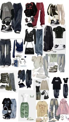 Street Wear Back To School Outfits, Y2k Outfits Street Styles For School, Tight Clothes Outfits, Cute Street Style Outfits, No Bad Words, Clothing Layout, Collage Fits, Create Your Outfit, Clothes Collage