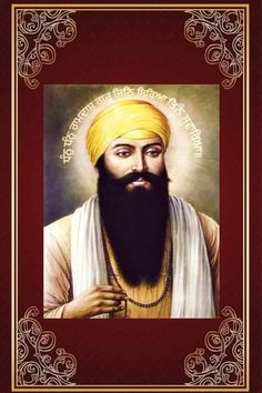 an old man with a long beard wearing a yellow turban