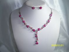 Beautiful metal pink roses adorn this delicate necklace set. Perfect for prom or Quenceanera. Returns & exchanges I ship five days a week, Monday through Friday, via USPS First Class Mail. You'll find the cost of domestic US shipping with each item's listing. Expedited Shipping If you need your item quickly, you can choose USPS Priority shipping or Express shipping at check out. I gladly accept cancellations Request a cancellation within: 1 hours of purchase I don't accept returns or exchanges B Bridal Business, Girls Gift, Wedding Jewelry Sets, Delicate Necklace, Flower Necklace, Gift Necklace, Girl Gifts, Pink Roses, Wedding Bridal