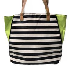 Dsw -Black, White And Lime Green Vinyl With Tan Faux Leather Double Straps -Convertible Zipper Sides. -Open -Fabric Lined Please Refer To Measurements In Photos For A Personal Determination Of Size. Measurements Are Taken With The Sides Unzipped For The Largest Size. New Without Tags. There Is Some Creasing To The Fabric From Storage. Vinyl Shopping, Green Vinyl, Beach Tote Bag, Beach Tote Bags, Beach Tote, Womens Tote Bags, Black Green, Lime Green, Faux Leather