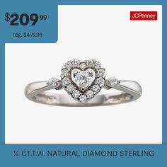 Make a heartfelt statement that is as beautiful as it is impressive with this promise ring. Its sleek curves, brilliant diamonds and heart-shaped center are sure to melt her heart.Ring Style: Promise RingsDiamond Clarity: I2-I3Shape: HeartStone Cut: HeartDiamond Color: I-JMetal Color: WhiteRounded Carat Weight: 1/4 Ct. T.w.Care: Wipe CleanAuthenticity: Mined DiamondMetal: Sterling SilverCountry of Origin: Imported Promise Ring For Valentine's Day With Round Band, Valentine's Day Promise Ring With Round Band, Valentine's Day Rings With Diamond Accents, Classic Diamond Promise Ring For Valentine's Day, Solitaire Ring For Valentine's Day Anniversary, Solitaire Ring For Anniversary On Valentine's Day, Brilliant Cut Heart Ring For Valentine's Day Promise, Heart Ring With Prong Setting For Valentine's Day Promise, Valentine's Day Promise Ring With Round Cut Diamond