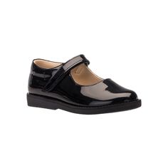 This beautifully minimalist patent leather Mary Jane is perfect for those who value sleek design and comfort. Crafted from glossy patent leather and set on a durable rubber sole, this shoe ensures both stability and style. It features a convenient hook-and-loop strap for a secure and adjustable fit. Enhanced comfort is provided by a padded heel and soft leather lining, making it gentle on little feet throughout the day. The insoles are also padded with leather, offering additional support and a