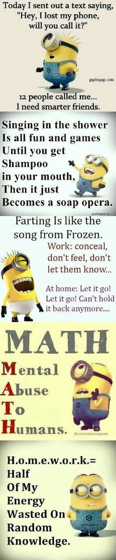 #BEAUTY, #RELATIONSHIPS #Fashion #Animals #Outfits #Winter Outfits #Animals Funny Minion Pictures, Funny Minion Memes, Minion Pictures, Minion Jokes, A Minion, Funny Disney Jokes, Funny Texts Jokes, Minion Quotes, Funny Minion Quotes