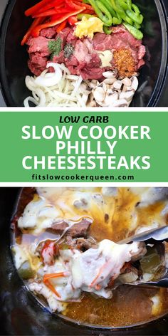 low carb slow cooker phily cheesesteaks are the perfect side dish for any meal