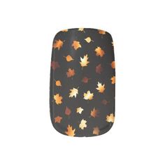 $20.00 | Nails Art - Autumn Leaves Pattern #leaves #autumn #fall #fallingleaves #seasonal #pattern Nail Art Designs Autumn, Nail Art Cute, Purple Nail Designs, Minx Nails, Black Nail Designs, Simple Nail Art Designs, Winter Nail Art, Winter Nail Designs, Toe Nail Designs