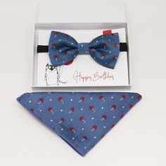 Kids bow tie & Pocket Square, ring breaer bow, birthday gift, Congrats grad, handkerchief, umberella, Blue bow tie Adjustable Satin Bow For Gifts, Dapper Blue Tie For Gift, Dapper Blue Tie Suitable For Gift, Dapper Blue Tie As Gift, Father's Day Gift Bow Tie And Suit Accessories, Adjustable Suit And Tie Accessories For Father's Day Gift, Adjustable Detachable Bow Tie As Gift, Adjustable Satin Bow Tie As Gift, Adjustable Bow Tie For Gifts