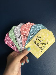 six handmade coasters with the words good morning written on them in different colors