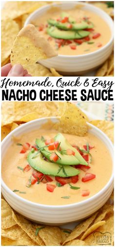 homemade quesadilla and easy nacho cheese sauce is the perfect appetizer