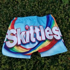 Women's "Skittles" Themed Biker Shorts. Material Is Stretchy And Durable With Many Sizes To Choose From. Item Ships From A Pet Free Smoke Free Environment. Lady Biker, Biker Shorts, Bike Shorts, Things To Buy, Womens Shorts, Women Shopping, Blue