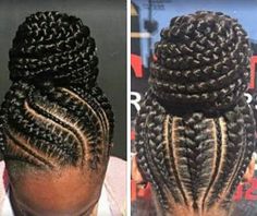 Wow beautiful braids... Styles Of Braids, Cornrows Updo, Braided Bun Hairstyles, Feed In Braid, Beautiful Braids, Girls Braids, Braided Bun, Cornrows Braids