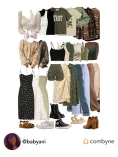 Check out the outfit I made in the #combyne app. Get the app and follow me Fall Outfit Mountains, Neutral Boho Clothing Aesthetic, Earthy Midsize Outfits, Earthy Capsule Wardrobe, Casual Fairycore Outfits, Therapy Outfits, Neutral Wardrobe Outfits, Fall Hippie Outfits, Aesthetic Capsule Wardrobe