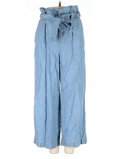 Zara Casual Pants Size: X-Small Blue Bottoms - used. No Fabric Content, Capri, High Rise | Zara Casual Pants - High Rise: Blue Bottoms - Size X-Small Affordable Relaxed Fit Zara Bottoms, Cute Cheap Zara Bottoms, Casual Pants, Womens Bottoms, Capri, Women Handbags, High Rise, Zara, Handbags