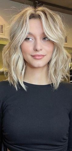 Textured Lob, Blonde Lob, Blonde Haircuts, Short Blonde Hair, Shoulder Length Hair