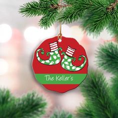 Personalized Elf Feet Ornament for Christmas Personalized Elf, Elf Design, Green Elf, Name Christmas Ornaments, Leather Mouse Pad, Personalized Mouse Pad, Elf Ornaments, Name Christmas, Elf Christmas