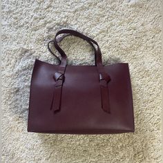 Gorgeous Nwt Burgundy Vegan Leather Purse By Rachel Zoe. Inside Bag Has One Zipper Close Pocket. Chic Burgundy Bag For Work, Burgundy Rectangular Soft Leather Satchel, Burgundy Textured Leather Satchel Bag, Burgundy Rectangular Shoulder Bag With Zipper Closure, Purple Soft Leather Shopping Bag, Travel-ready Burgundy Hobo Bag With Zipper Closure, Burgundy Purse, Inside Bag, Rachel Zoe