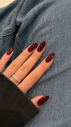 #notmine #fyp #aesthetic #fall #autumn #august #nailtok #nails #red #jellynails Fall Red Acrylic Nails, Fall Red Nails Acrylic, Red Nails Fall Design, Toe Nails Autumn, Gel Nail Autumn, Autumn Nails Solid Colors, Gel Nails For Autumn, Fall Nails Deep Red, Acrylic Nails Fall Designs