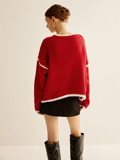 DETAILS
Composition: 100% Polyester
Design: Contrast Binding
Style: Casual, Elegant
Thickness: Warm
Material: Knit
Occasion: Leisure, Work Nightclub Party, Heading Fonts, Grid Style, Slim Dresses, Long Sleeve Mini, Slim Waist, Red Sweaters, Color Swatches, Long Sleeve Mini Dress