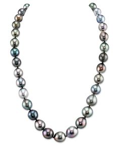 This necklace is one of the most unique combination's of multicolor pearls offered within our Tahitian pearl category. The strand includes beautiful Tahitian baroque pearls, ranging in size, color, and shape. This Tahitian pearl necklace measures in at 8mm in the back and graduates perfectly to a gorgeous 10mm centerpiece. All pieces in this black pearl necklace are AA+ quality with a high luster. Tahitian Pearl Necklace, Baroque Pearl Necklace, Buy Necklace, Pearl Necklaces, Black Jewelry, Tahitian Pearls, Adjustable Necklace, Baroque Pearls, Necklace Lengths