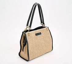 A classic silhouette in easy-breezy raffia, this triple entry satchel provides a laid-back look that's still packed with plenty of practicality on the inside so you stay effortless organized. From American Leather Co. Versatile Satchel Straw Bag For Travel, Versatile Straw Satchel Bag For Travel, Versatile Straw Satchel For Travel, Classic Straw Tote Bag For Everyday Use, Classic Straw Bag With Braided Handles For Travel, Elegant Straw Bag With Leather Trim For Travel, Classic Shoulder Bag With Braided Handles For Travel, Casual Satchel With Leather Trim For On-the-go, Classic Straw Bag With Leather Handles For Travel