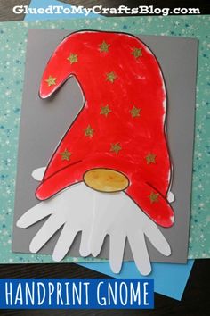 handprint gnome craft for kids to make