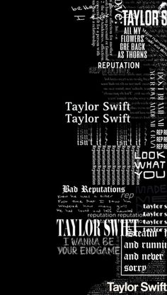 the word taylor swift is made up of many different types of typograms