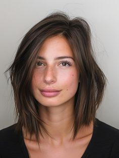 Bobs For Thick Hair, Long Bob Haircut With Layers, Layered Thick Hair