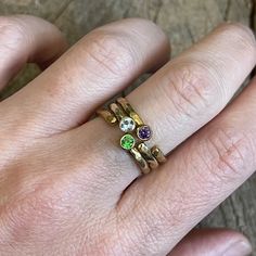 Birth Month Stacking Ring | Birthstone Rings | Uncommon Goods Birthstone Rings, Uncommon Goods, Brass Rings, Ring Birthstone, Brass Ring, Birth Month, Stacking Ring, Birthstone Ring, Stacking Rings