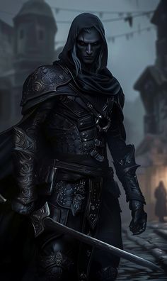 Dnd Drow Fighter, Dark Elf Elder Scrolls, Drow Underdark, Medieval Assassin, Drow Rogue, Rogue Dnd, Elf Ranger, Armor Ideas, Dark Elves