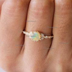 Leaf SI Clarity Diamond Ring, 6mm Opal Milgrain Ring, 14k Yellow Gold Gemstone & Opal Ring, Engagement Stackable Ring, Christmas Gift Fine Handmade Jewelry.This ring set is an ORIGINAL DESIGN by TheFourSquare14K Gold Ring, Studded Ring, Dainty Wedding Ring, Opal Engagement Ring, Gemstone Ring For Her, Triangle Ring, 14k Gold Ring, Band Ring★Details14k Yellow GoldMain gemstone: Opal Shape: RoundStone Size : 6mmRing Size ; US 7SI Clarity Diamond, NaturalQuality: SI quality, conflict-free Band Wedding Ring Opal, Opal Ring Engagement, Single Diamond Ring, Opal Promise Ring, Opal Wedding Ring, Sapphire Eternity Ring, Dainty Wedding, Milgrain Ring, Dainty Wedding Ring