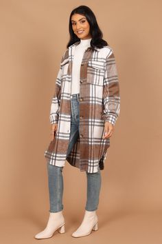 Dion Shacket - Brown Check - Petal & Pup USA Extra Fashion, Brown Flannel, Flannel Shacket, Petal And Pup, Flannel Jacket, Winter Fits, Dresses By Length, Loungewear Shorts, Cozy Fashion