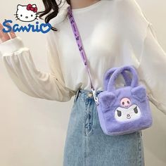 Kuromi Plush Crossbody Bag Purse Sanrio Adjustable Strap Purple Fuzzy Hello Kitty Brand New In Original Package No Tags Attached Fuzzy Soft Plush Bag Adjustable Removable Strap Purple Kuromi ***Check Out My Other Sarino Items & Save $$ On Shipping When Bundled*** (T7-8-262) Tags Home, Country ,Collectable, Vintage, Figurine ,Office, Boho, Hippie, Stylish, Gift, Fashion, Surfer, Vacation, Beach, Unisex, Vegan, Minimalist, Western, Southwest, Native, Mid Century, Retro, Chic, Secret, Sexy, Love, A Hello Kitty Makeup Bag, Kawaii Kuromi, Sanrio Plush, Novelty Purses, Hello Kitty Makeup, Kuromi My Melody, Hello Kitty Kuromi, Plush Bags, High Heel Sneakers