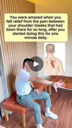 1M views · 9.9K reactions | Pain between your shoulder blades relief after for just one minute of this stretch! 🤩🤩🤩 | Physical Therapy Session | Physical Therapy Session · Original audio Isolated Exercises, Hiit Workout Routine, Body Pain Relief, Neck Relief, Face Exercises, Body Pain